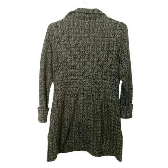Telluride Zip Up Dress, thick wool blend, 2 Zippered Side Pockets, gray w black - Picture 3 of 11